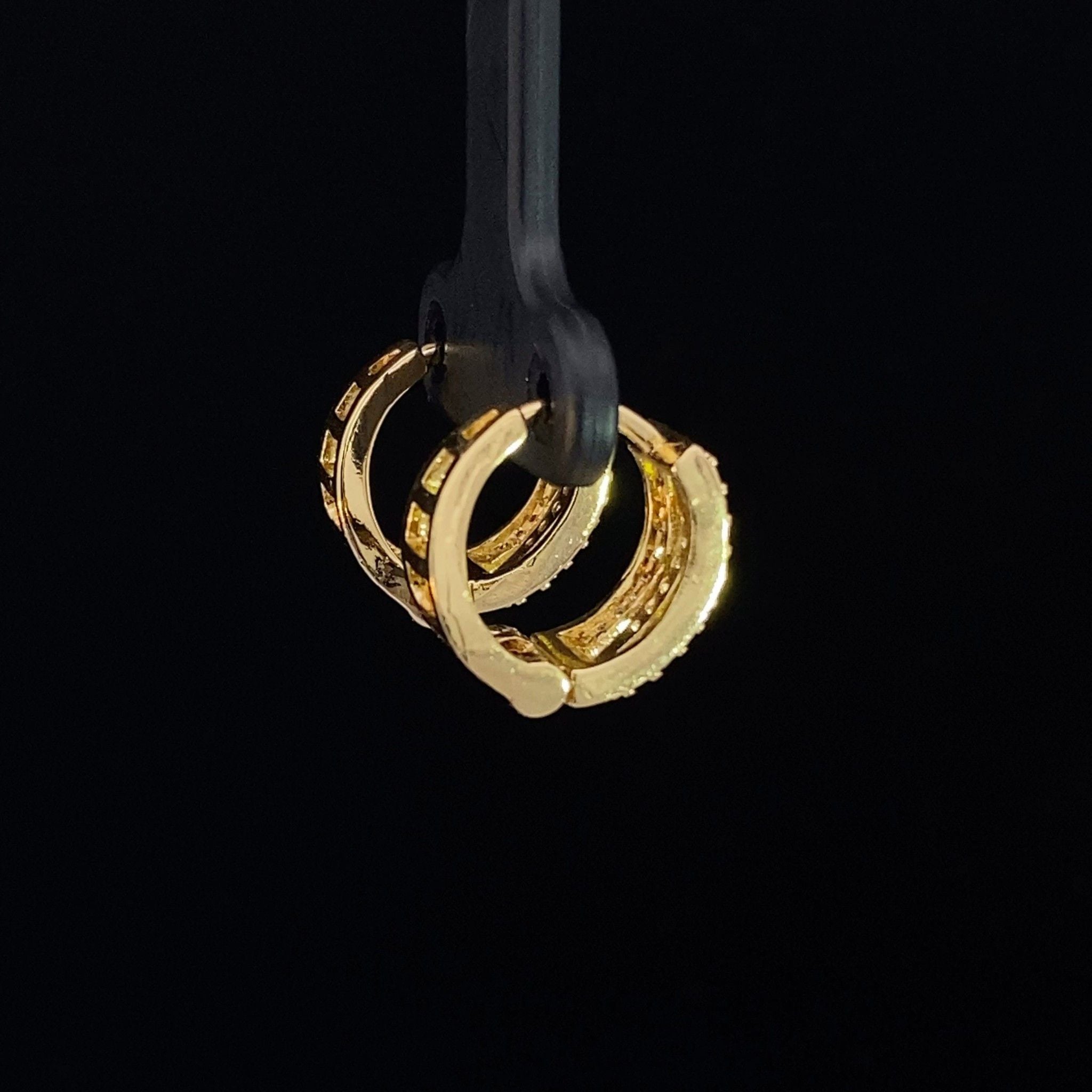 B1538-Bông tai NỮ đính đá baguette  sáng lấp lánh Women