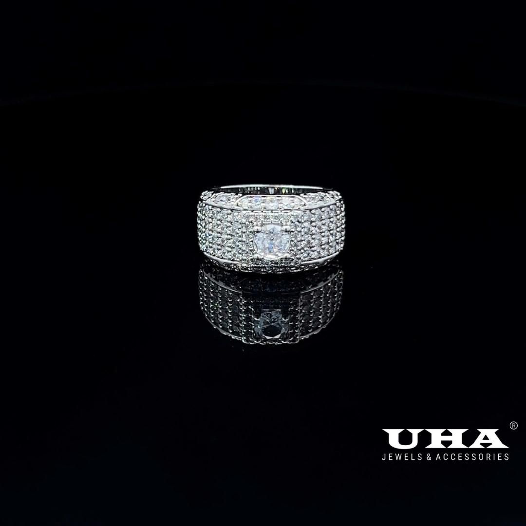 N1221 Nhẫn nam đính đá CZ cao cấp thiết kế tinh tế nhẹ nhàng UHA