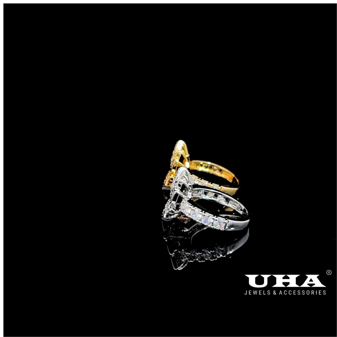 N1300 Nhẫn nữ thiết kế sang trọng đính đá CZ cao cấp sáng lấp lánh UHA Women