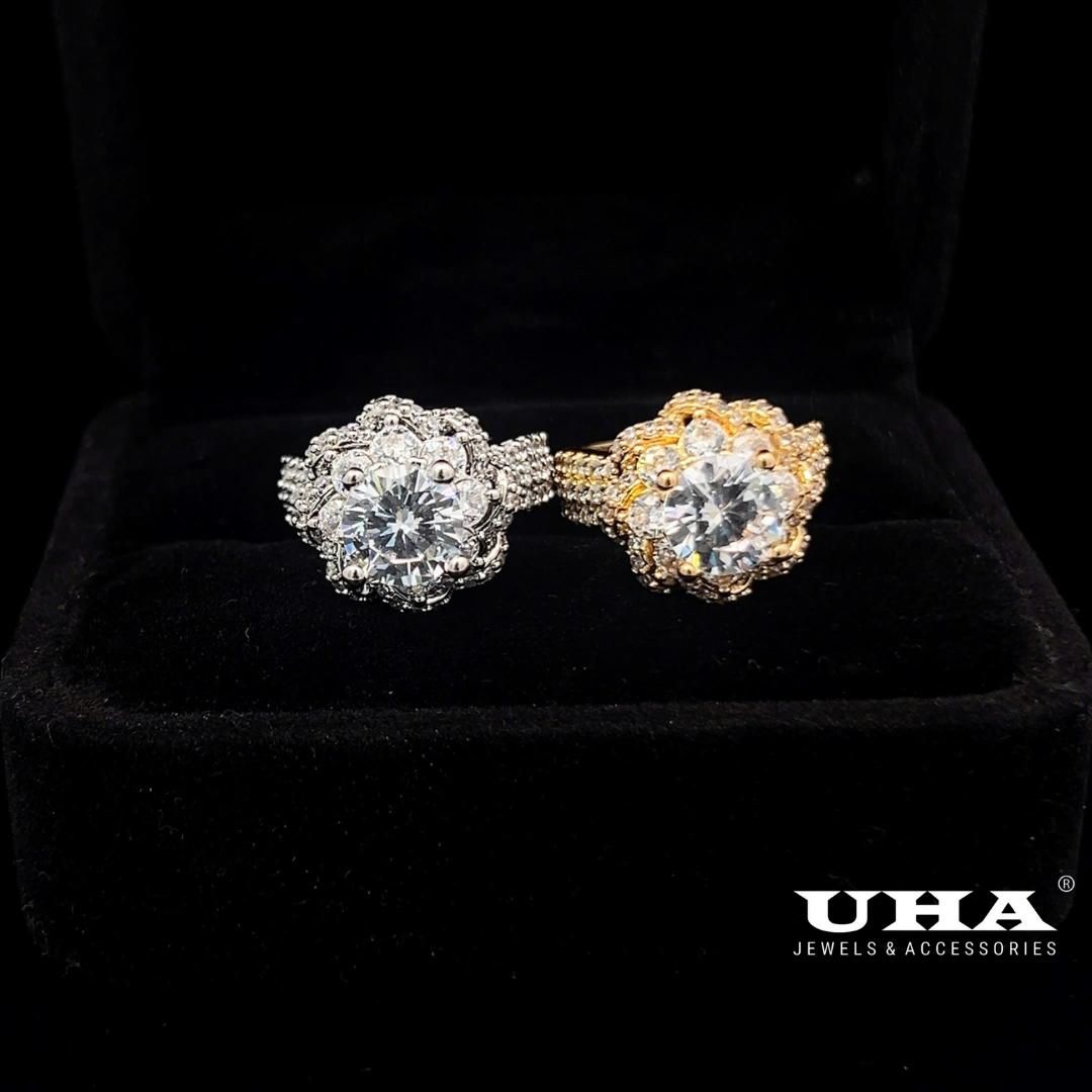 N1251 Nhẫn nữ đính đá CZ cao cấp thiết kế tinh tế cá tính nhẹ nhàng UHA