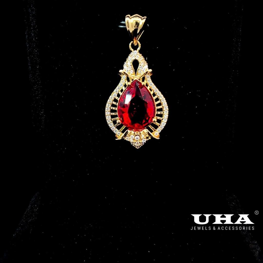M1627 Mặt và dây chuyền đình đá màu phong thủy cao cấp sang trọng tinh tế UHA Jewelry Trang Sức Women