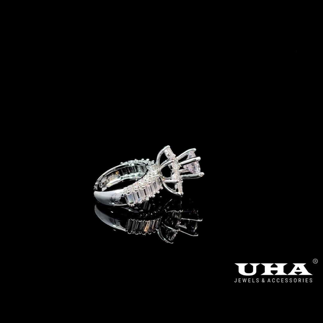 N1271 Nhẫn nữ đính đá Cz cao cấp sáng lấp lánh UHA