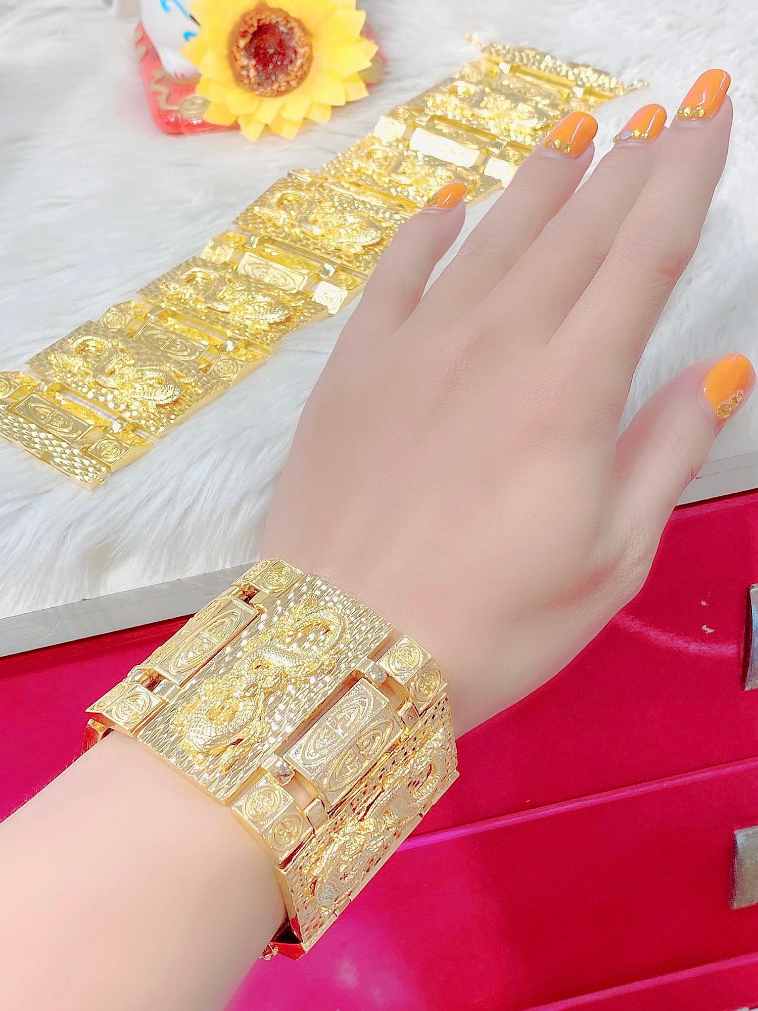 L492  Lắc tay nam mạ vàng hình rồng 5L quý phái sang trọng Phụ Kiện Phụ Kiện