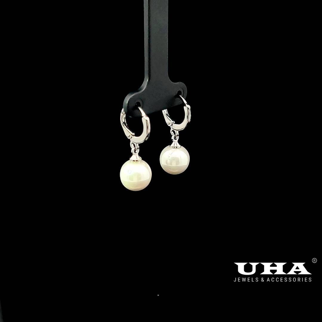 B1587 Bông tai nữ kiểu khuyên tròn thiết kế trái châu trẻ trung UHA