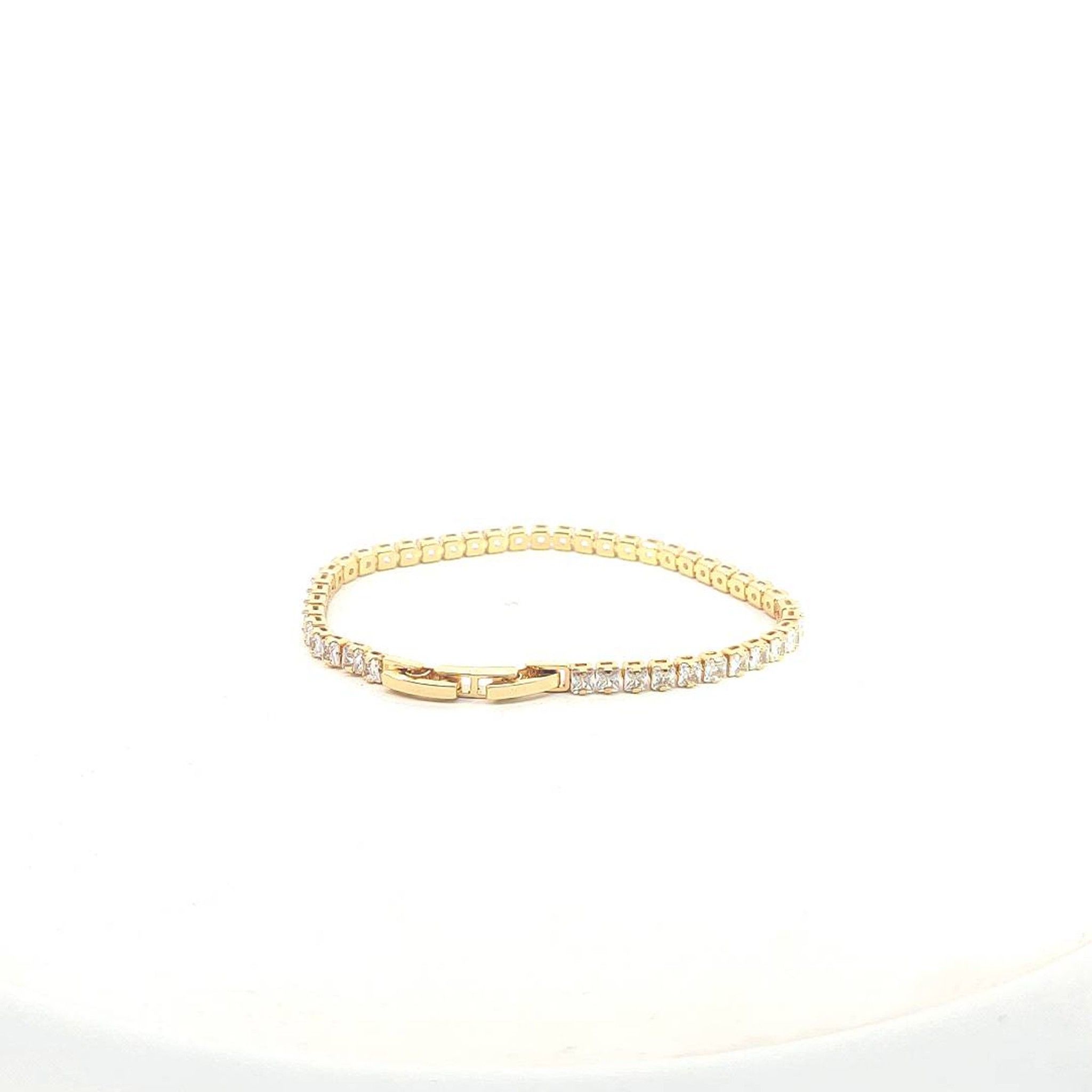 L468-Lắc tay unisex đính đá CZ cao cấp, thiết kế trang sức Phụ Kiện Đeo Tay