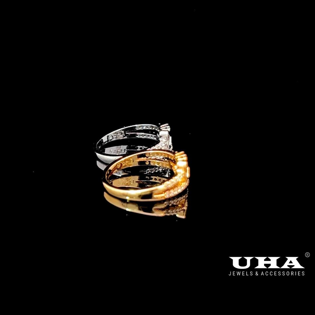 N1246 Nhẫn nữ đính đá CZ cao cấp thiết kế tinh tế nhẹ nhàng cá tính UHA