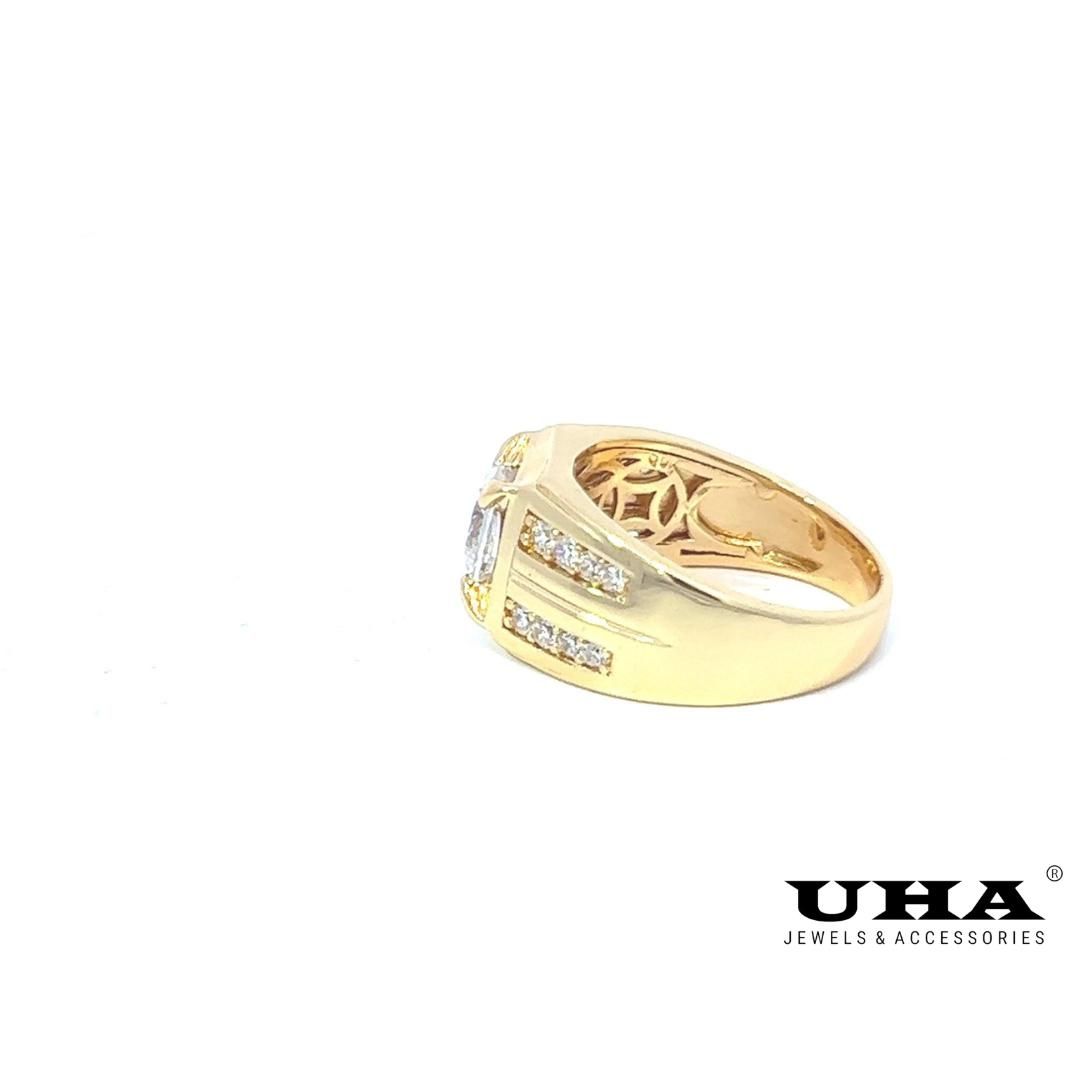 N1005 Nhẫn nam có lót lòng đính đá CZ cao cấp-UHA