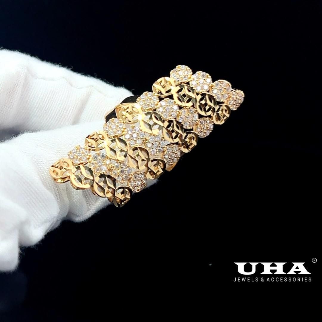 N166 Nhẫn nữ đính đá CZ cao cấp sáng lấp lánh, thiết kế tinh tế sang trọng UHA Women