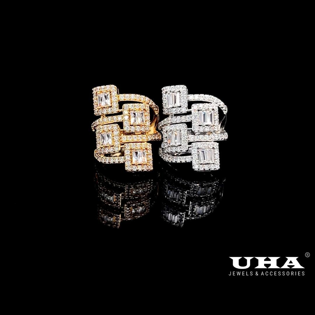 N744 Nhẫn nữ đính đá CZ cao cấp, thiết kế sang trọng UHA