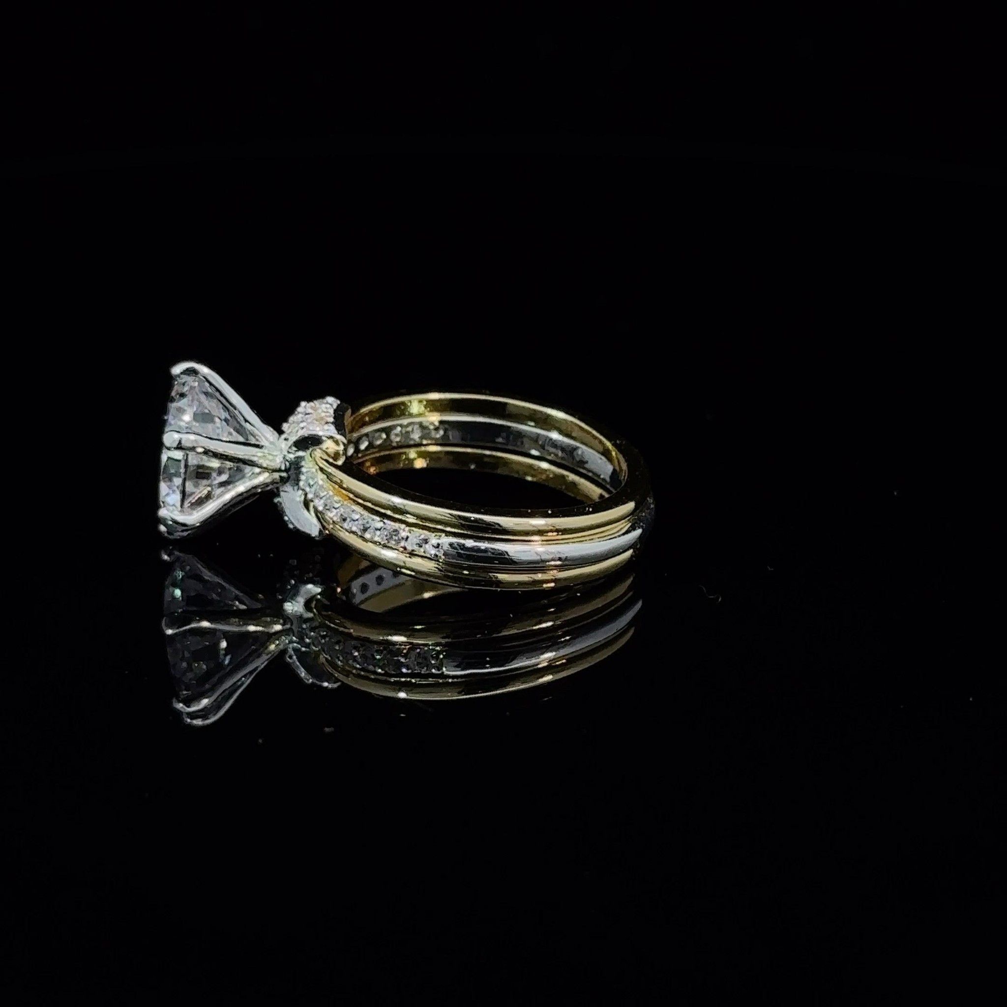 N936 Nhẫn nữ 3trong1 đính da CZ thiết kế đơn giản trẻ trung sang trọng UHA Women