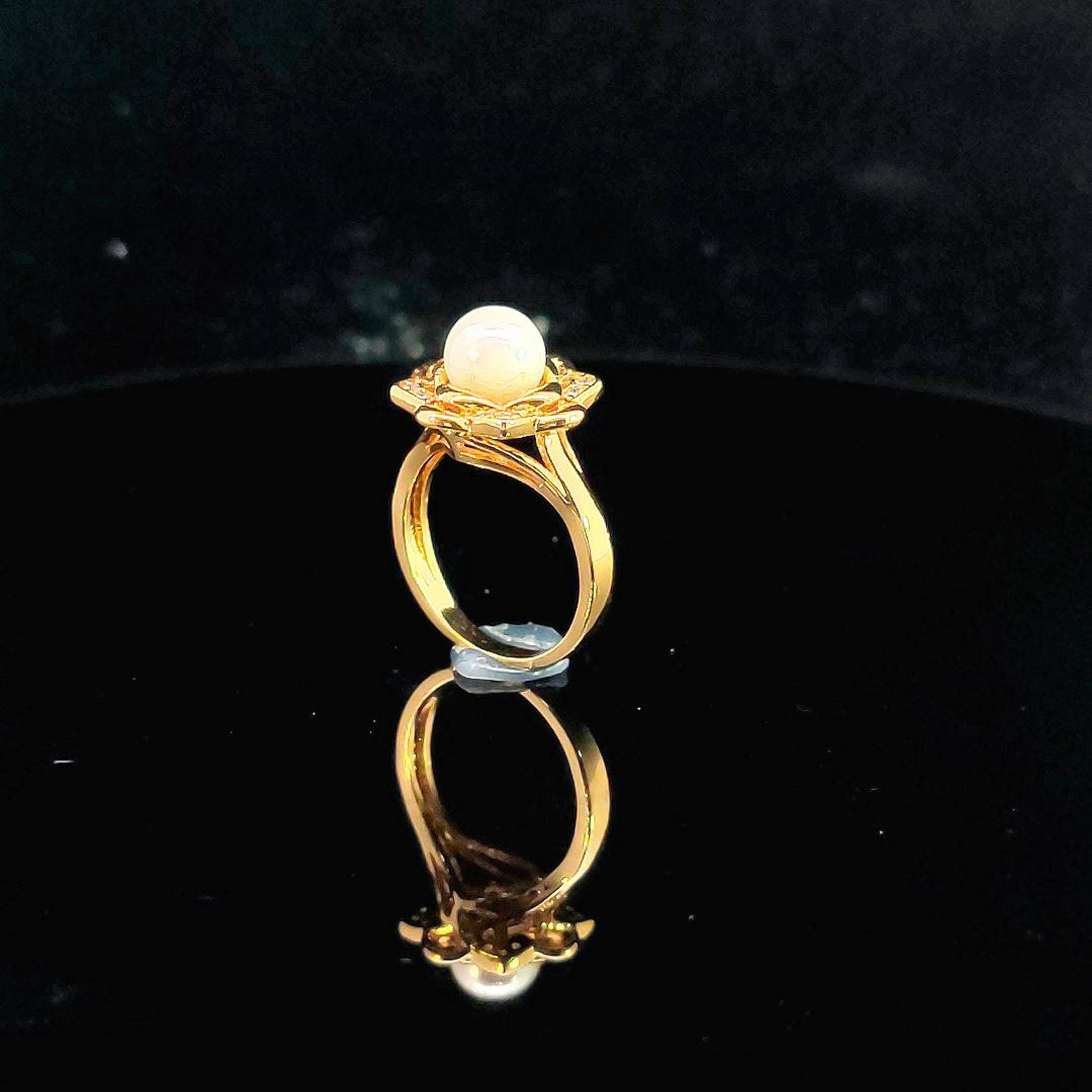 N967 Nhẫn nữ thiết kế hình trái châu siêu dễ thương UHA Women