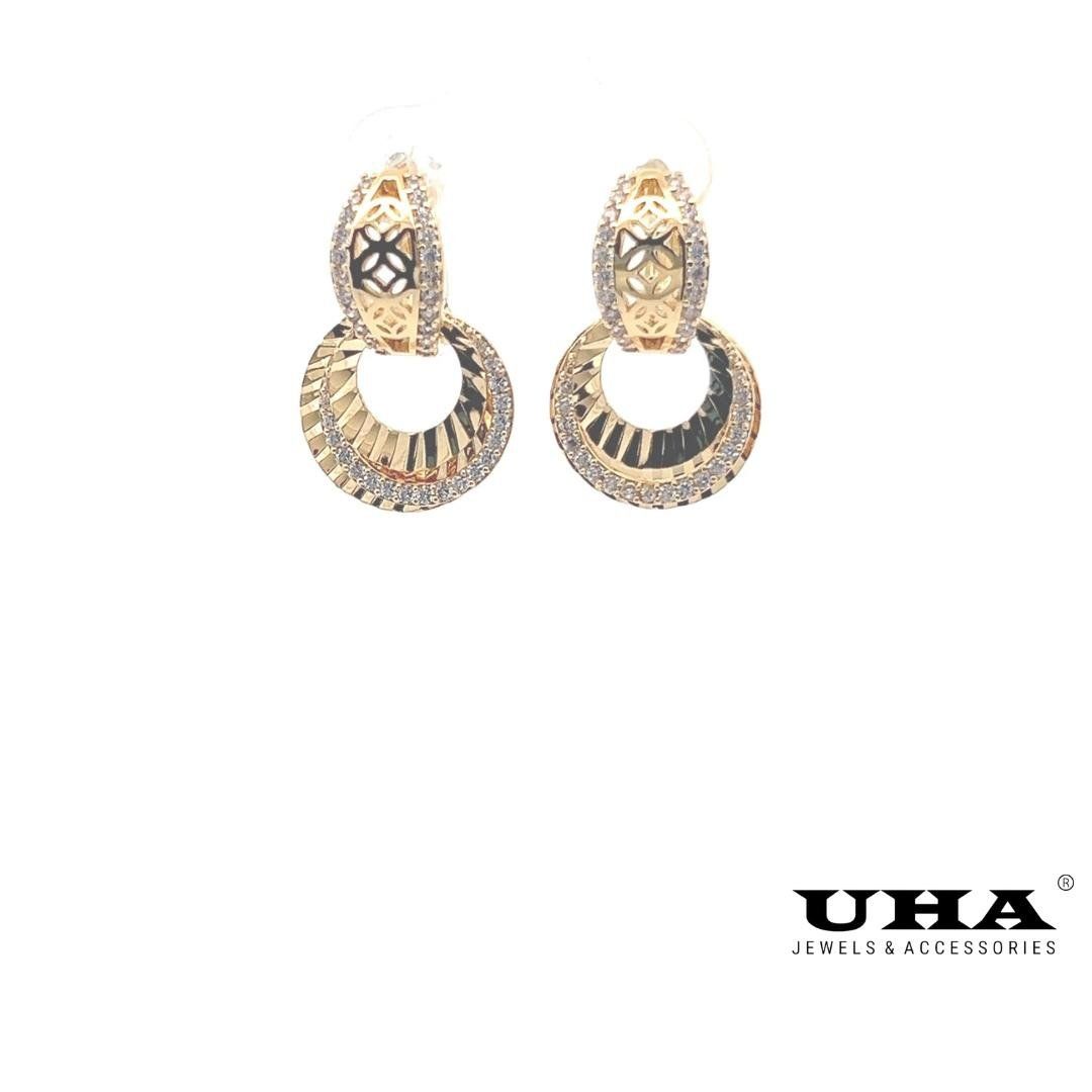 B1566 Bông tai nữ thiết kế đơn giản sang trọng UHA Voi Voan