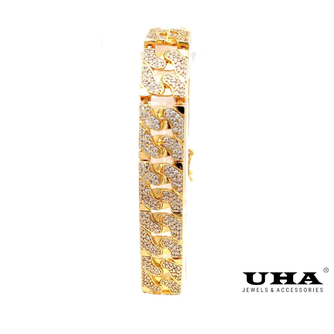 L613 Lắc tay unisex đính đá cao cấp sáng lấp lánh UHA Phụ Kiện
