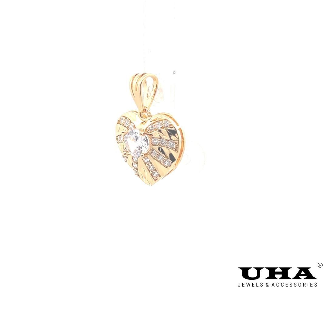 M592 Mặt và Dây chuyền thiết kế hình trái tim trẻ trung UHA Chain Trang Sức