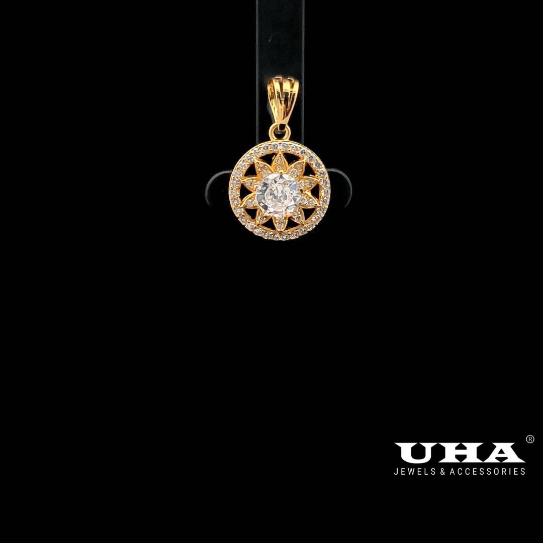 M1622 Mặt và dây chuyền nữ đính đá CZ cao cấp sáng lấp lánh siêu xinh UHA Women