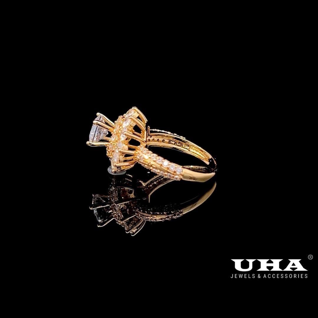 N1272 Nhẫn nữ đính đá CZ cao cấp, thiết kế sang trọng tinh tế UHA Women
