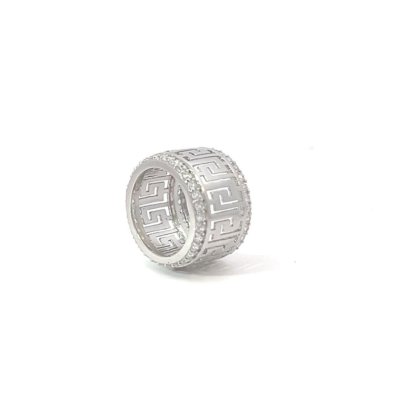 Nhẫn nam bạc 925 xi bạch kim đính đá CZ NB02