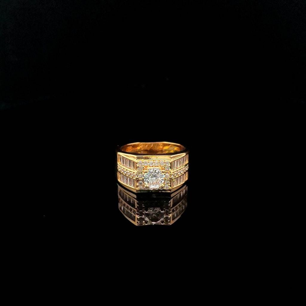 N1168 Nhẫn nam có lót lòng đính đá CZ cao cấp sáng lấp lánh UHA
