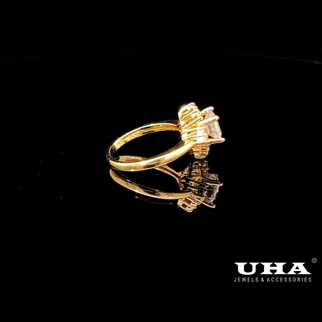 N1252 Nhẫn nữ đính đá CZ cao cấp thiết kế tinh tế cá tính UHA Women