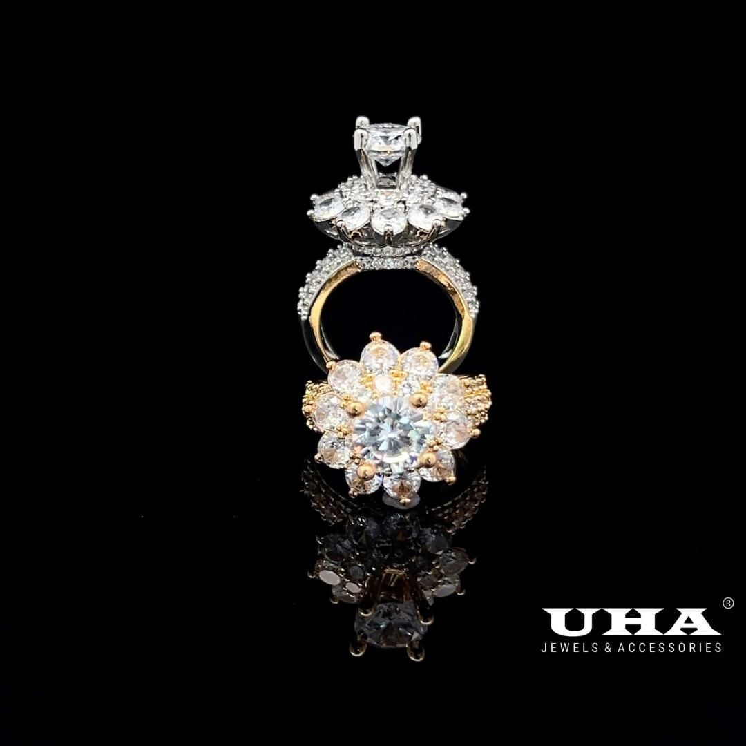 Nhẫn nữ N1234 đính đá CZ cao cấp sáng lấp lánh UHA Women