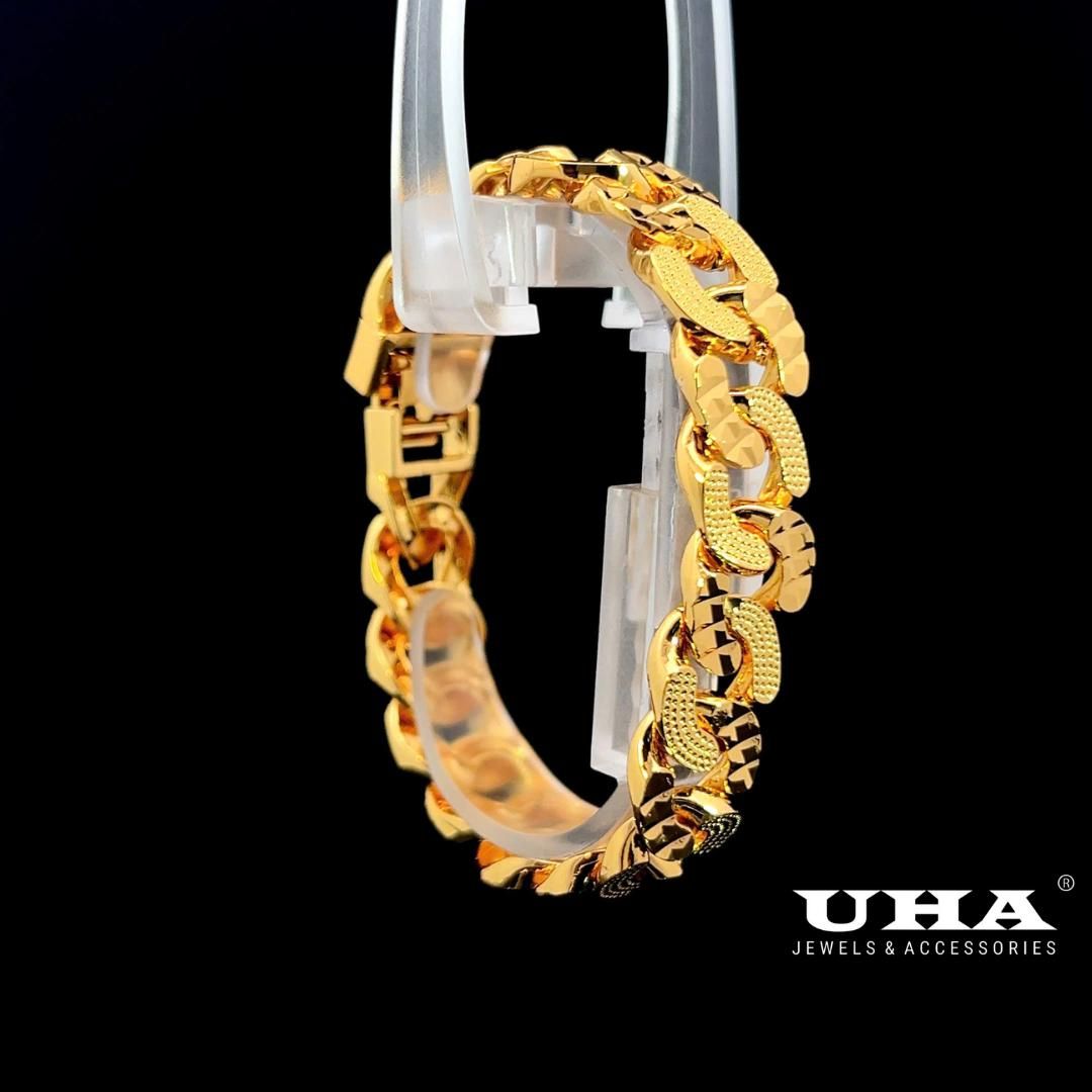 L25K07 Lắc tay unisex thiết kế sang trọng chạm khắc tinh tế UHA Phụ Kiện