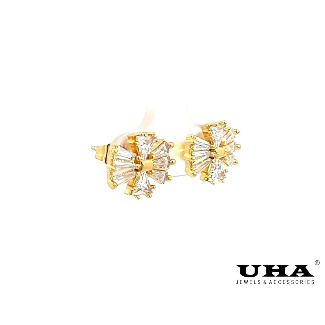 B1252 Bông tai nữ đính đá baguette sang trọng UHA Voi Women