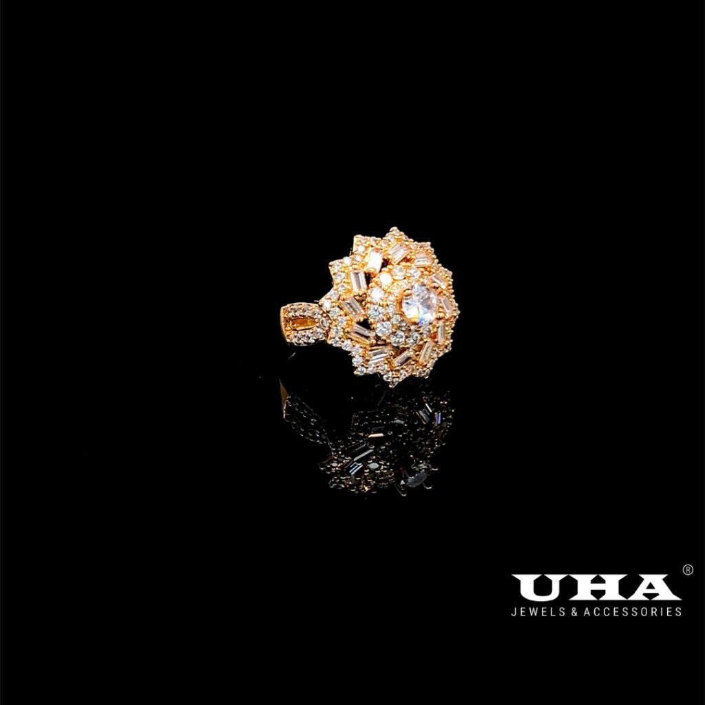 Trang Sức UHA - Nhẫn nữ UHA mạ vàng 18k đính đá CZ N735