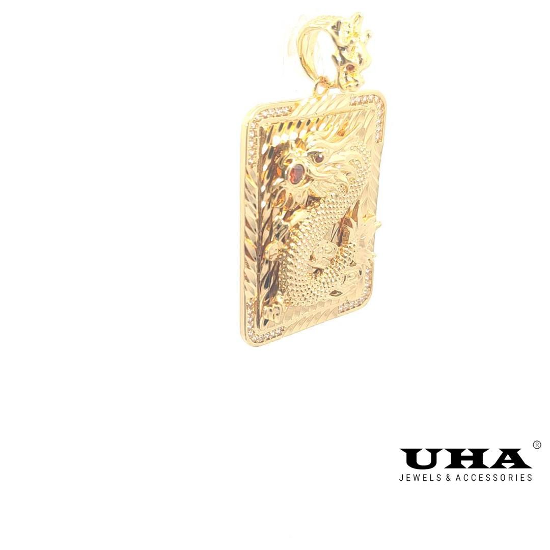 M823 Mặt dây chuyền  UHA nam rồng lớn đính đá CZ