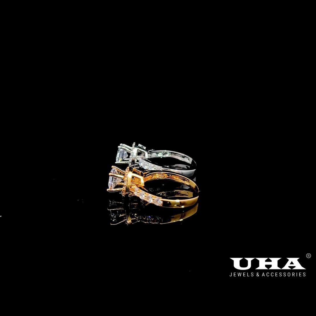 N750  Nhẫn nữ đính xoàn mạ vàng cao cấp