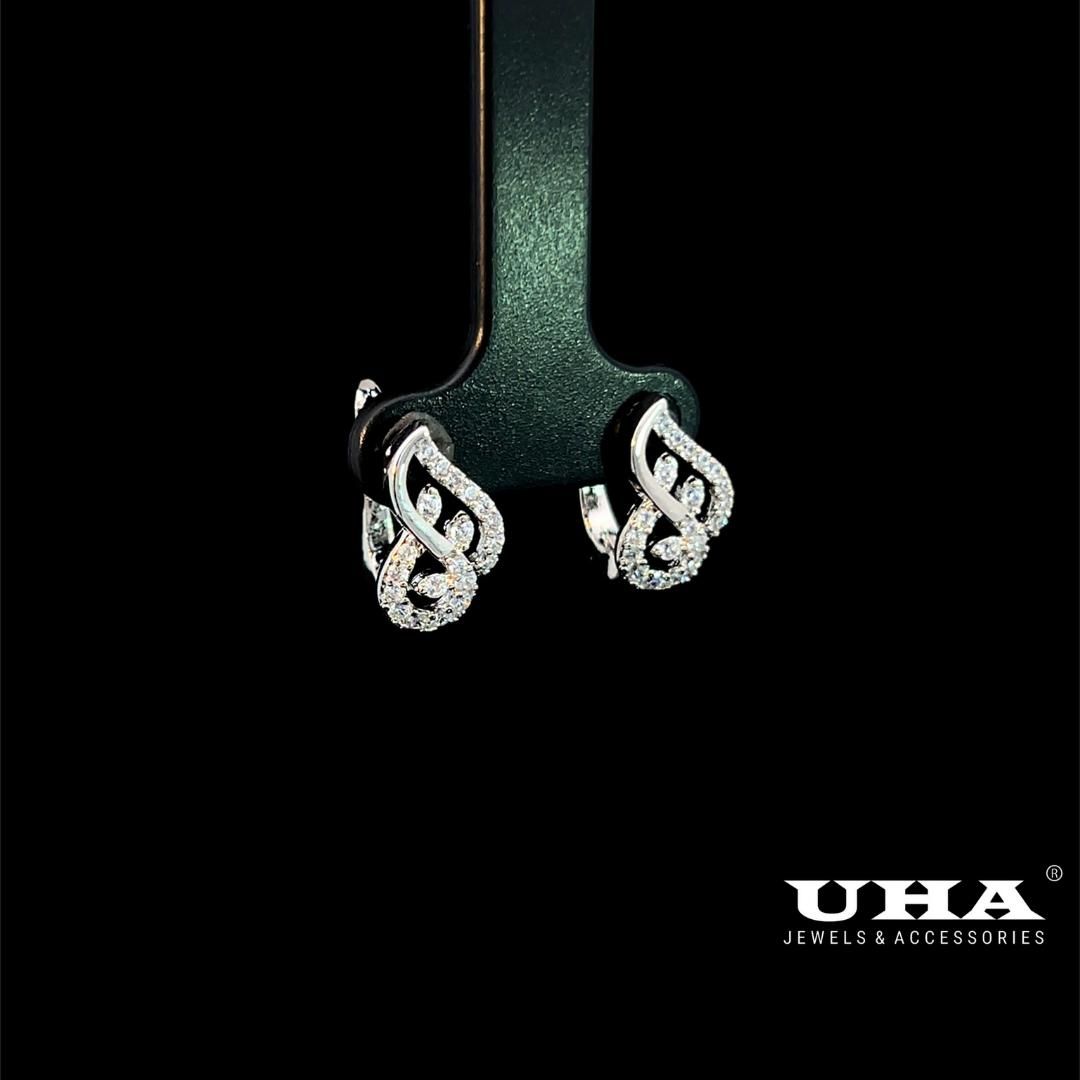 B1645 Bông tai nữ thiết kế sang trọng đính đá sáng lấp lánh UHA- TẶNG KÈM HỘP ĐỰNG Women Hoa Tai