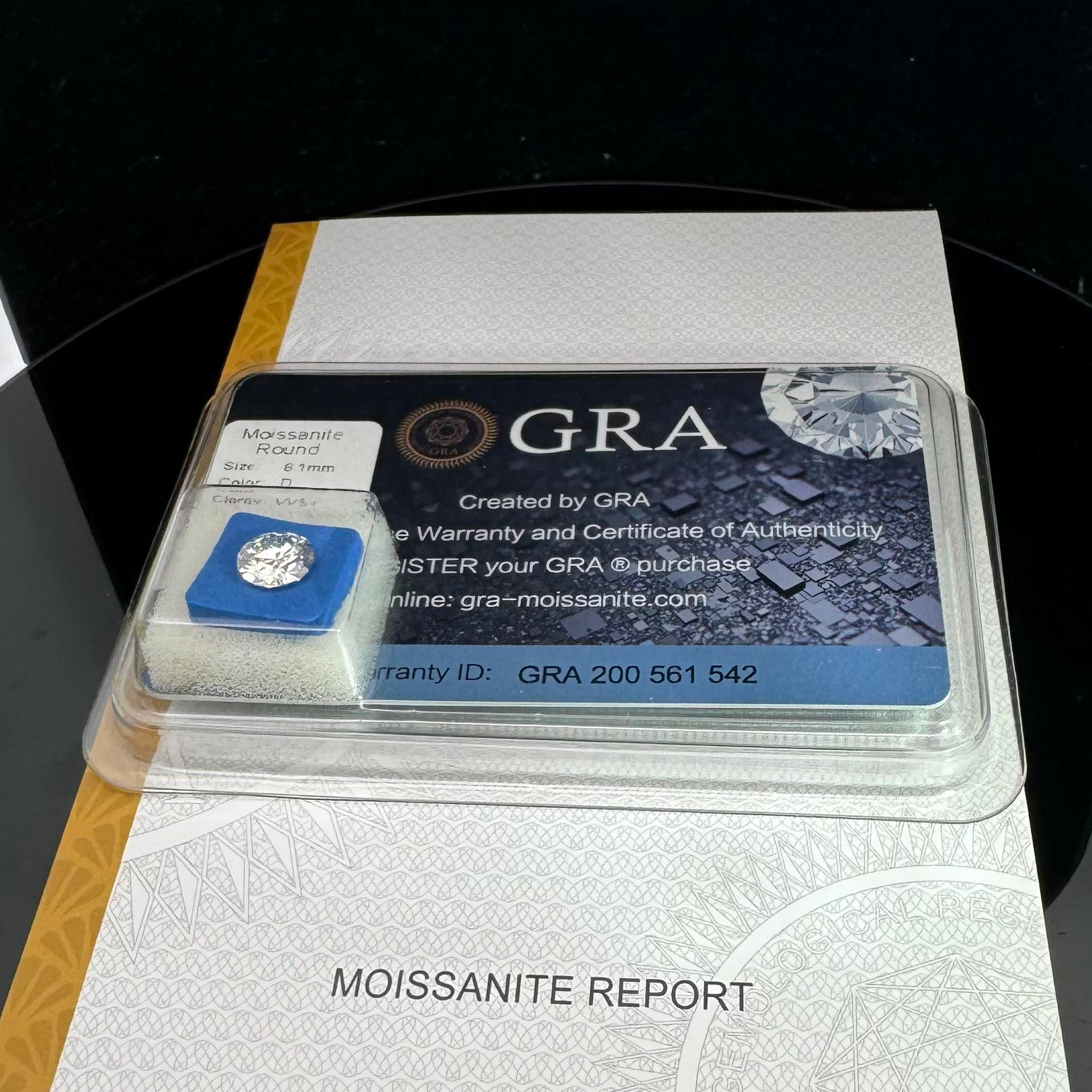 Đá Moissanite Trắng Full Giấy Kiểm Định GRA Size 4ly-15ly