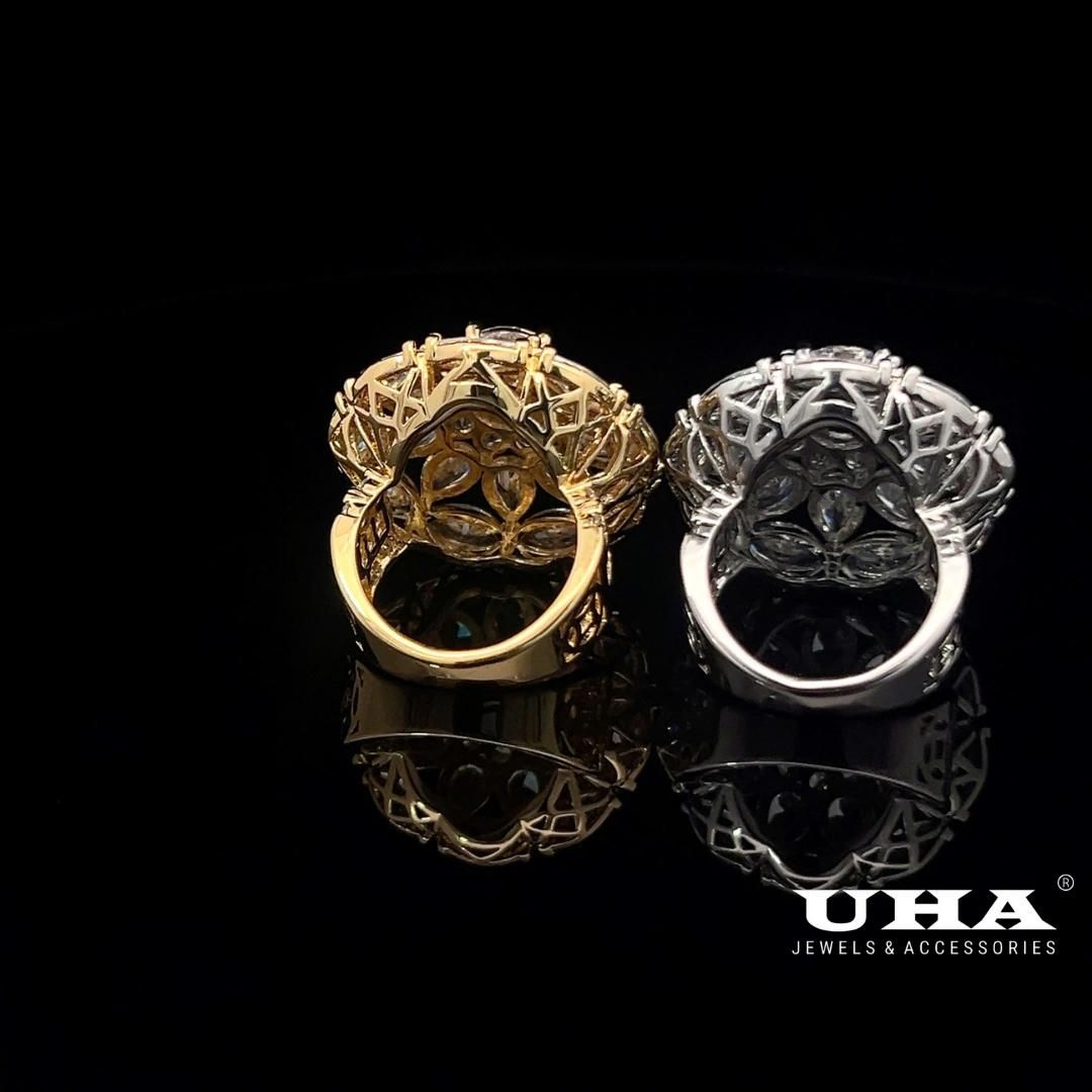 N1209 Nhẫn nữ đính đá CZ cao cấp thiết kê tinh tế cá tính nhẹ nhàng UHA