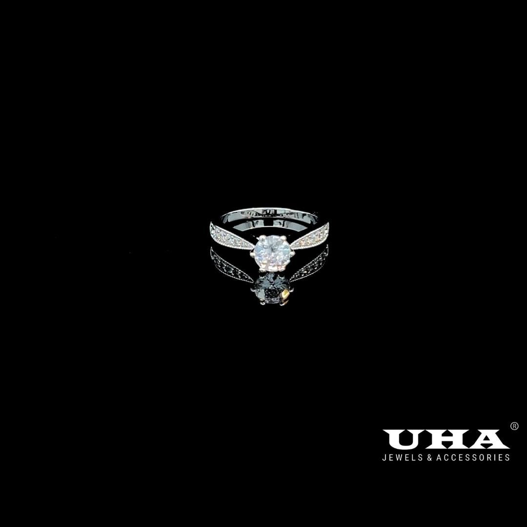 N850 Nhẫn nữ đính đá CZ cao cấp, siêu xinh UHA Women