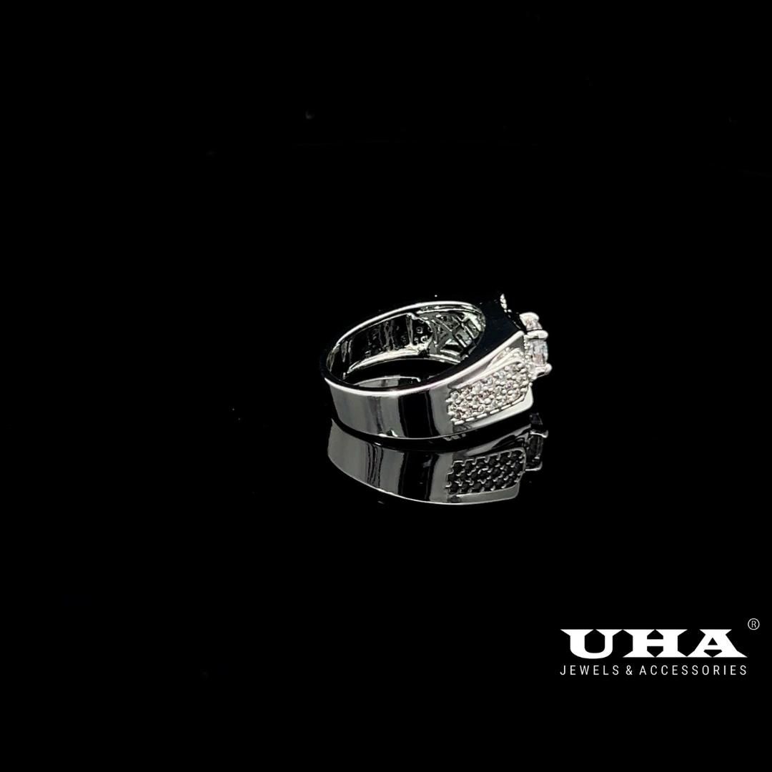 N1293 Nhẫn nam có lót lòng đính đá CZ cao cấp sáng lấp lánh UHA