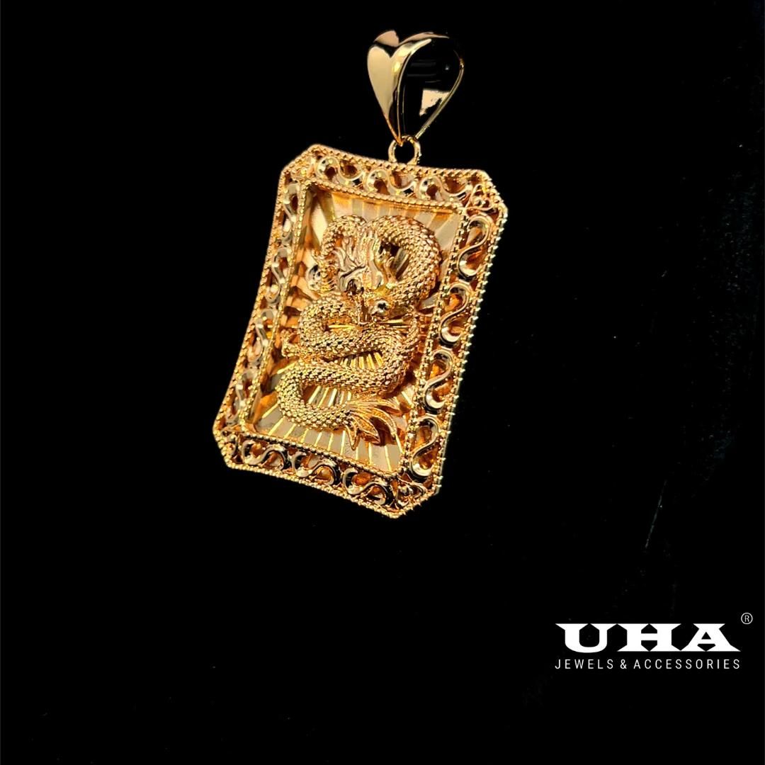 M1667 Mặt và dây chuyền nam đính rồng thiết kế sang trọng tính tế uha