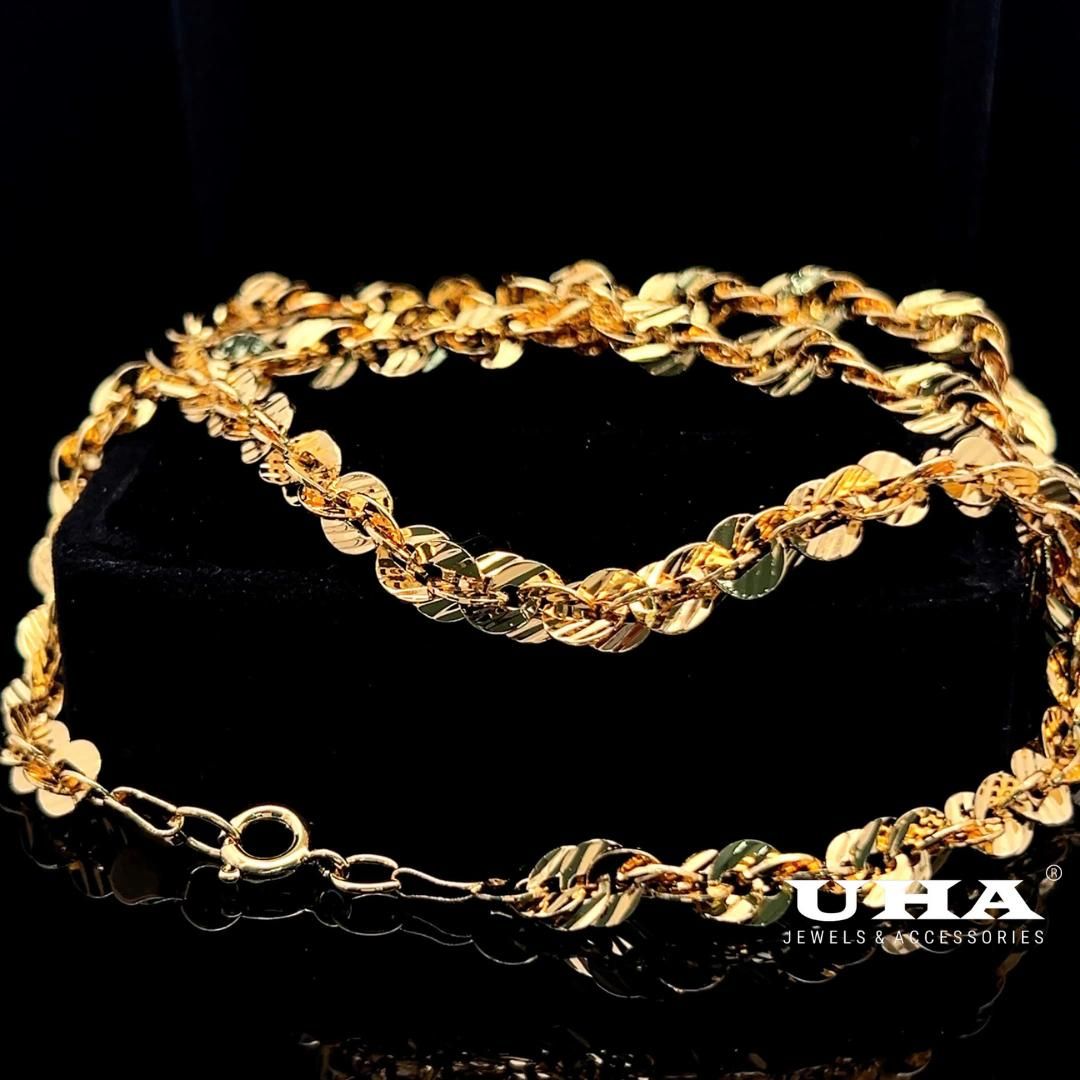 DC76 Dây chuyền xoắn italy nữ  UHA cho độ sáng lấp lánh cao , bền màu Women