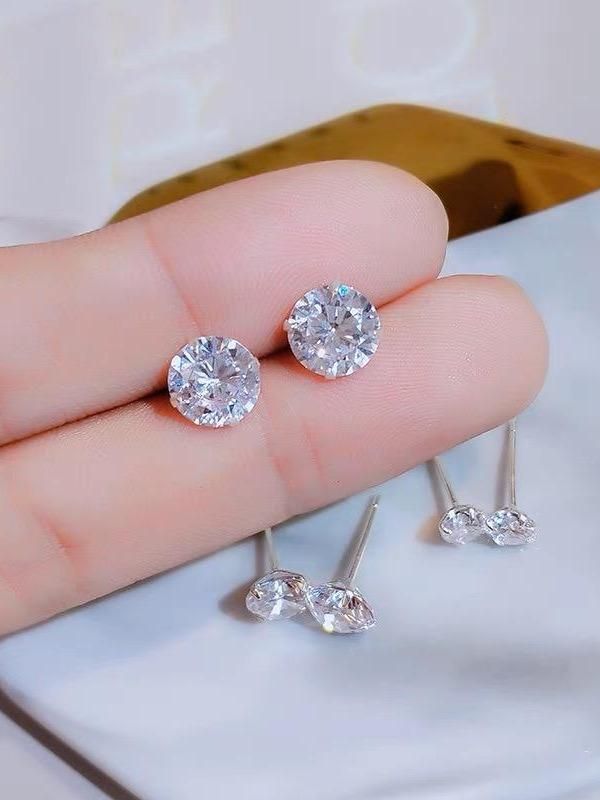 BVD Bông tai nụ đá CZ cao cấp Hoa Tai Khuyên Tai Women Khuyên Tai ( BÔNG INOX)