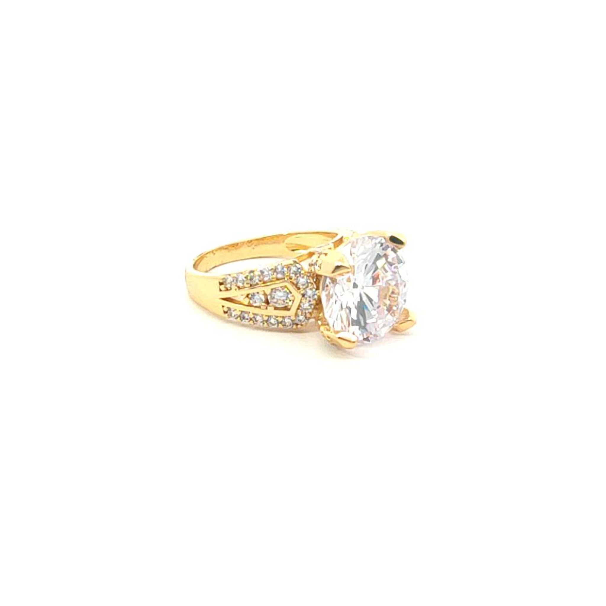 N1074 Nhẫn nữ dính dá CZ cao cấp bền màu UHA Women