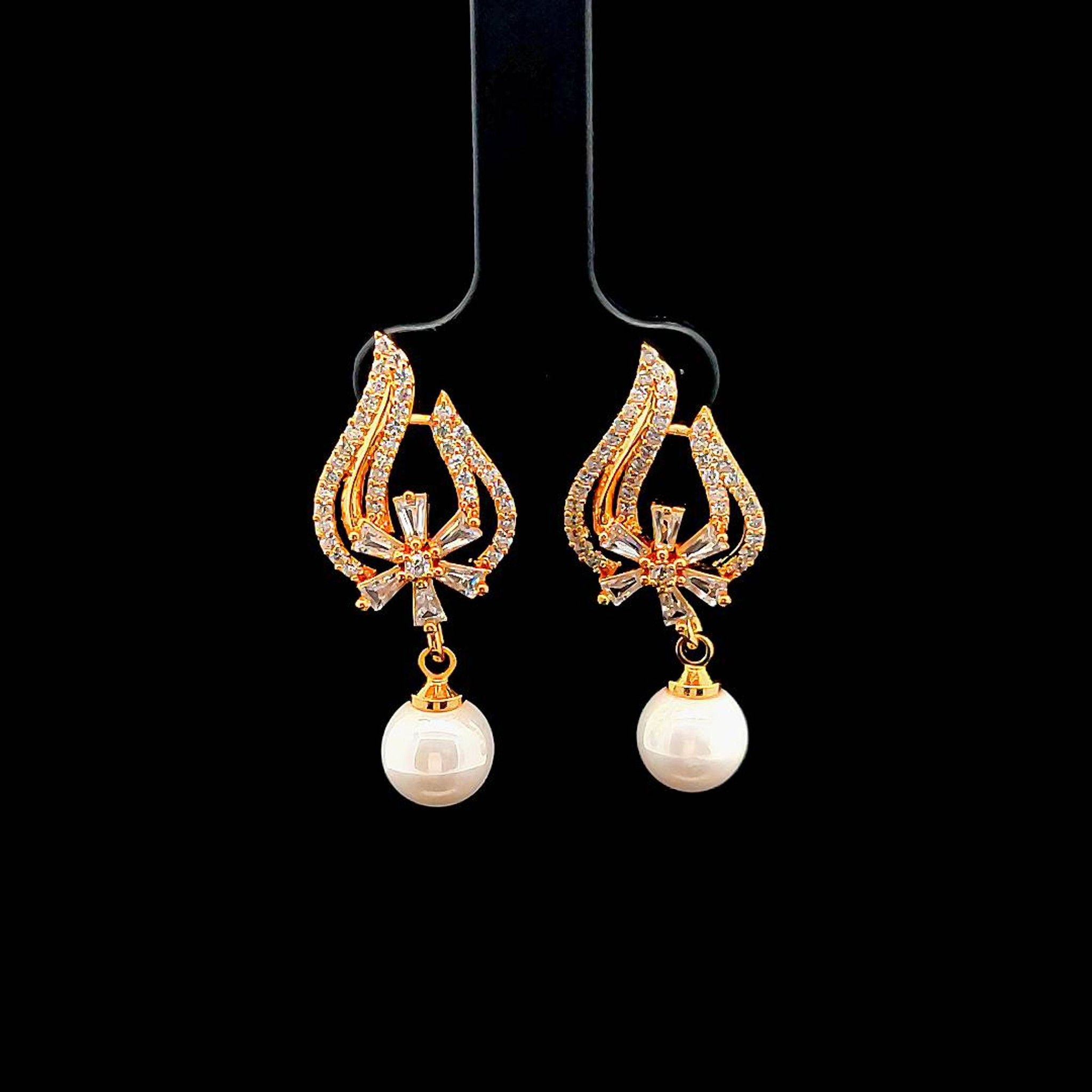 B1530 bông tai nữ hột châu cao cấp sang chảnh