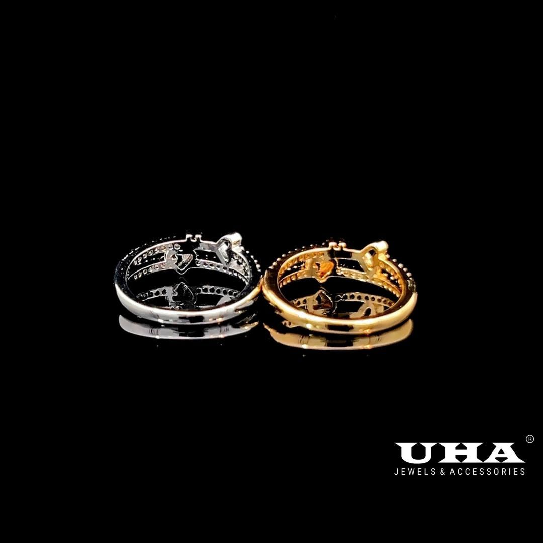 N1246 Nhẫn nữ đính đá CZ cao cấp thiết kế tinh tế nhẹ nhàng cá tính UHA