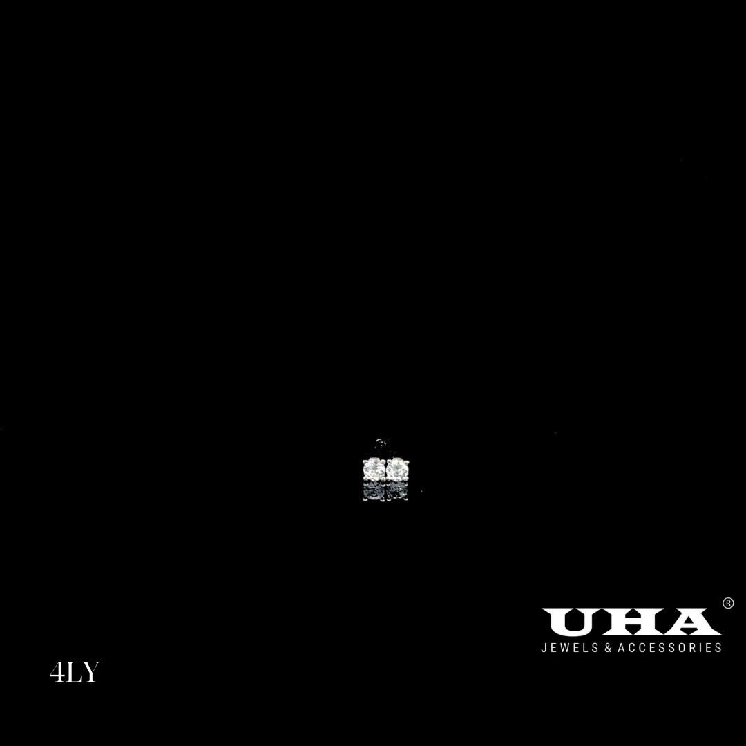 B1659 Bông tai nụ 4 chấu UNISEX đính đá CZ cao cấp sáng lấp lánh -TẶNG KÈM HỘP ĐỰNG Women Hoa Tai