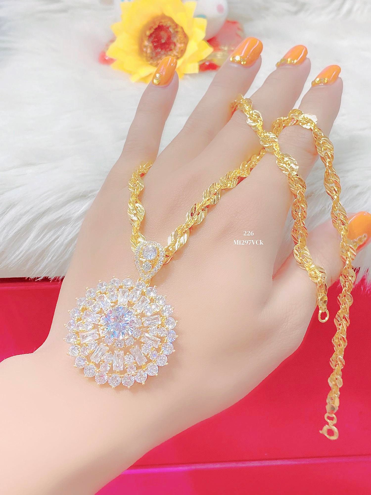 M1297 Mặt dây chuyền nữ KHÔNG KÈM DÂY đính dá CZ cao cấp Women Trang Sức  Jewelry
