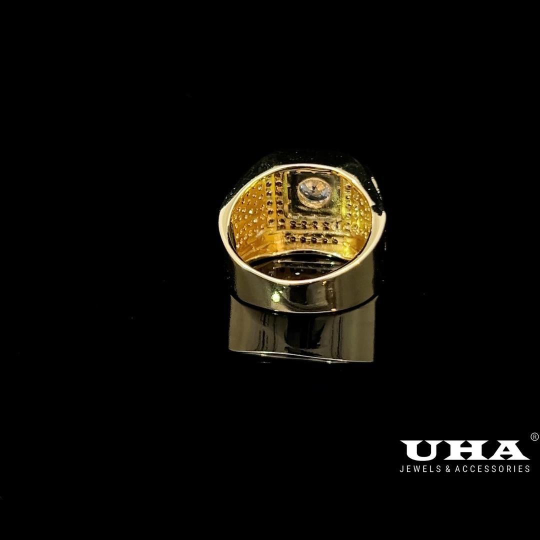 N350 Nhẫn nam phong thủy mạ vàng cao cấp UHA