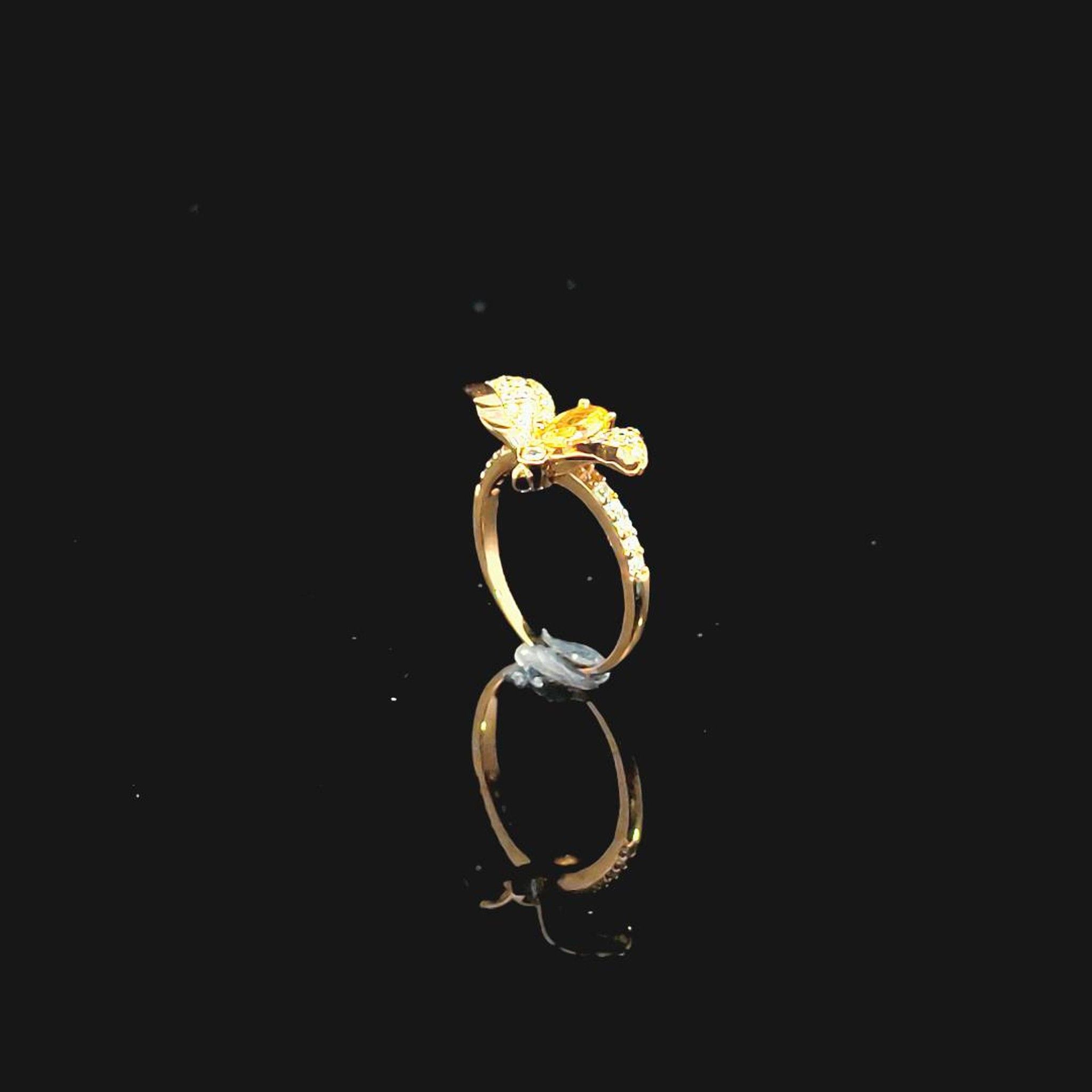 N1014-Nhẫn nữ thiết kế hình con bướm đính đá CZ bền màu cao cấp-uha Women