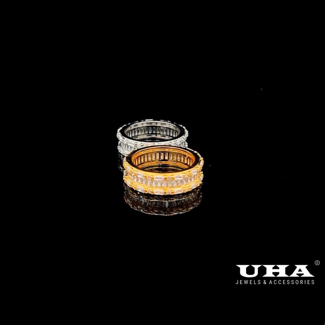 N656 Nhẫn nữ  đính dá bagutte cao cấp sáng lấp lánh UHA Women