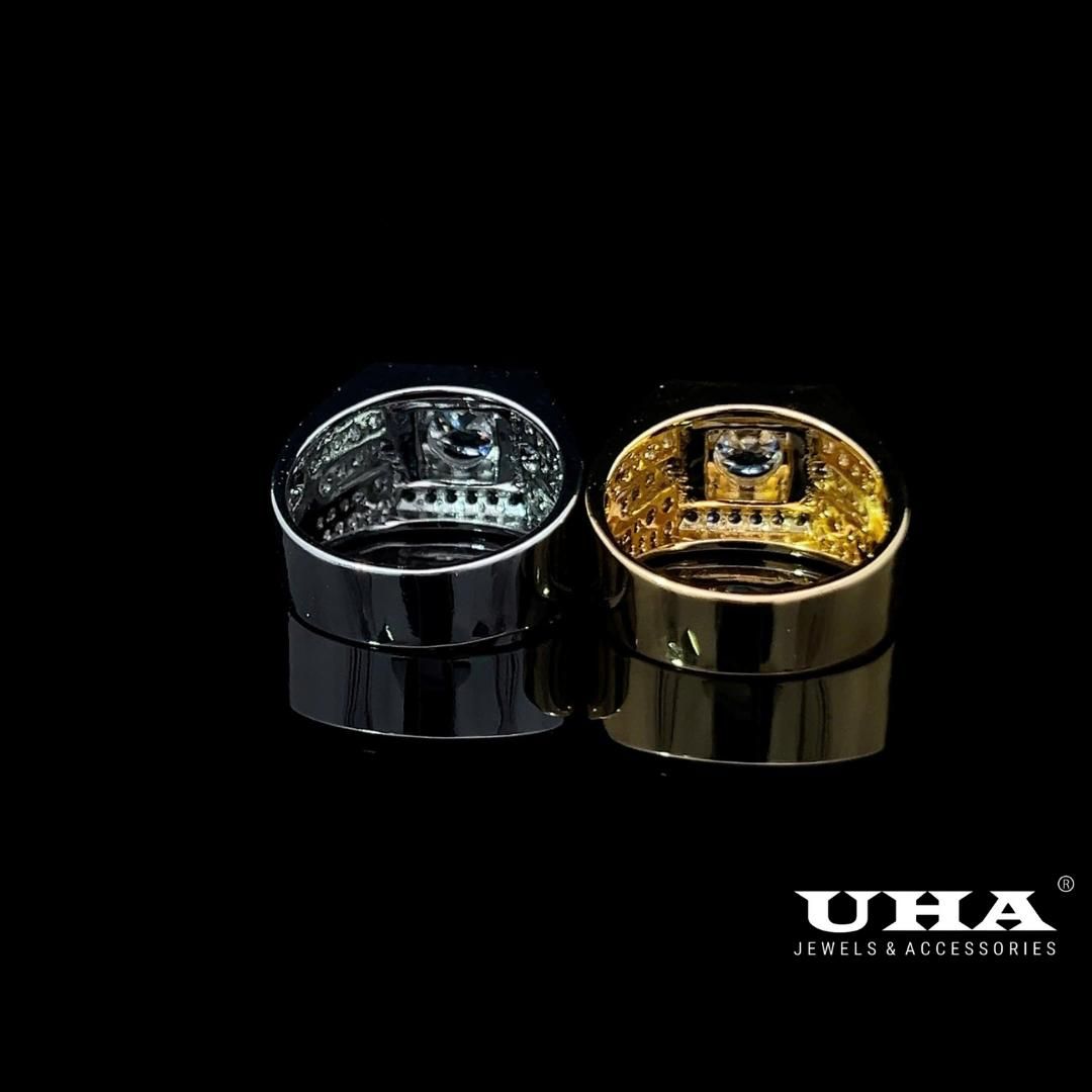 N244 Nhẫn nam đính đá CZ cao cấp sáng lấp lánh UHA