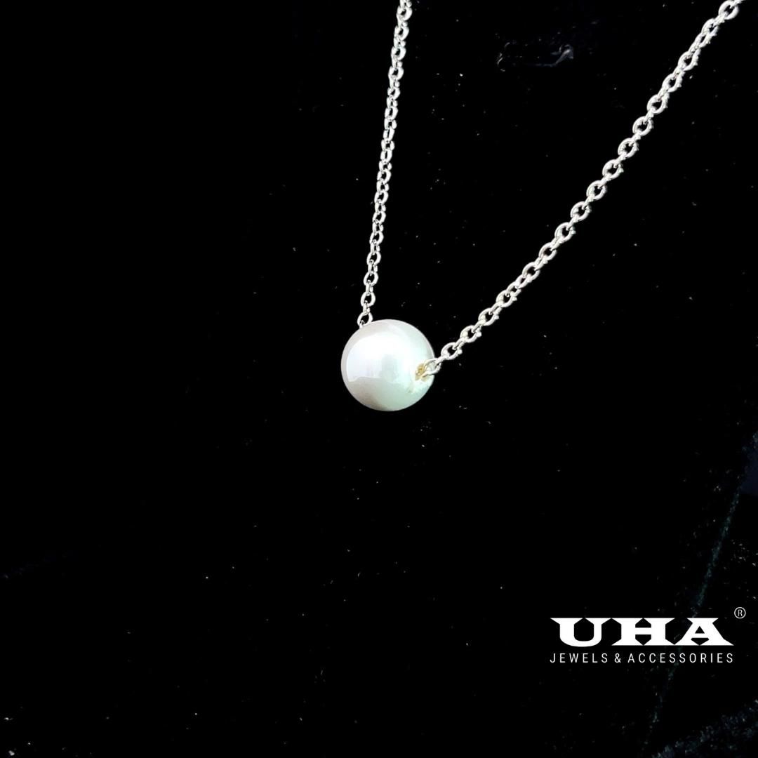 D63 Dây chuyền nữ đính châu sáng lấp lánh UHA Women Jewelry Trang Sức