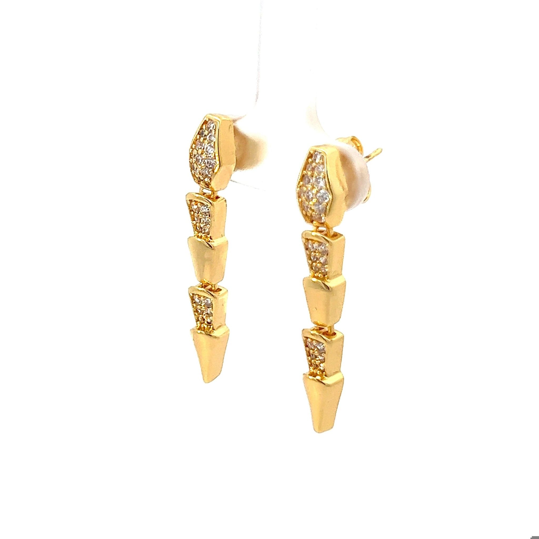 B1509 Bông tai đính đá baguette SIÊU XINH-UHA Women Voi