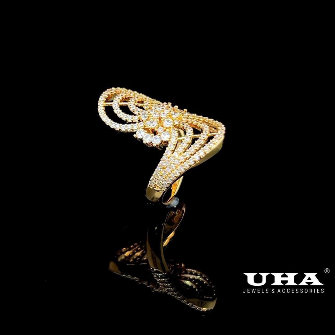 N179 Nhẫn nữ đính đá CZ cao cấp sáng lấp lánh, thiết kế sang trọng UHA