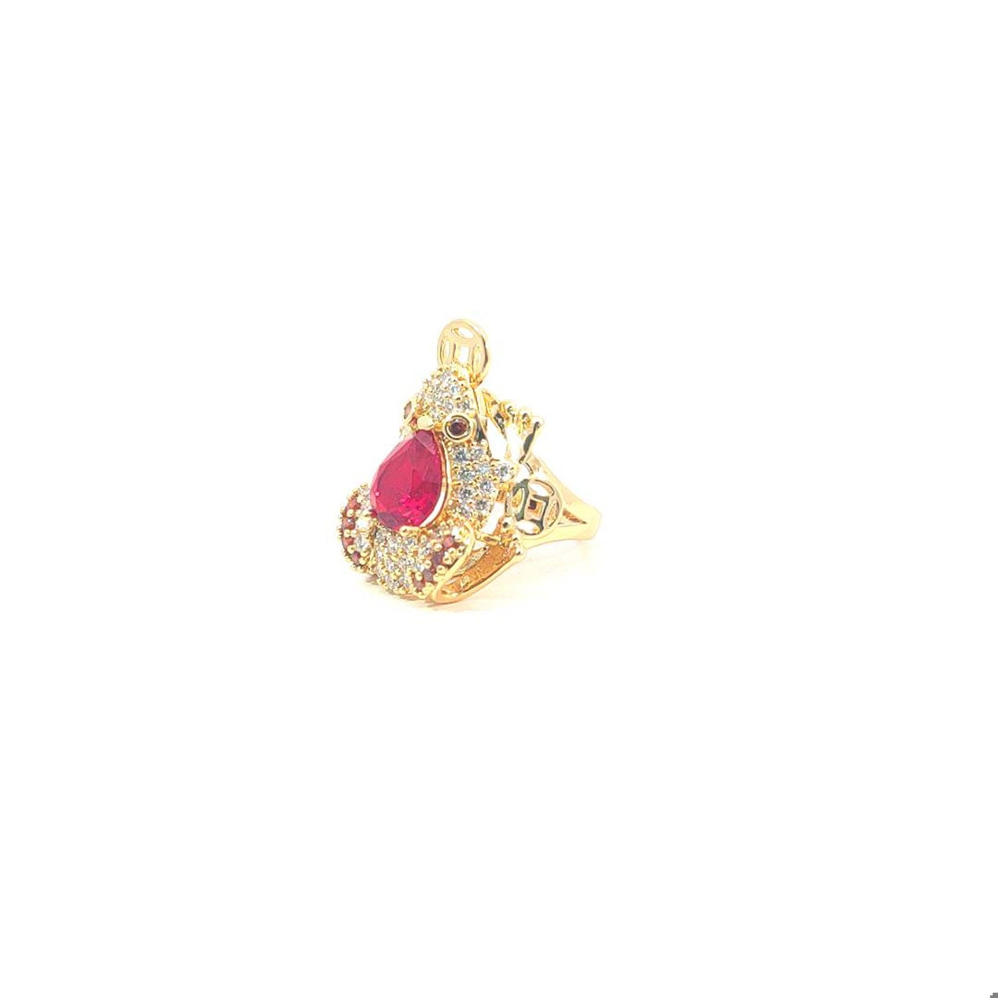N53 Nhẫn kiểu con cóc thiết kế đơn giản trẻ trung Women Nhẫn